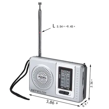 De înaltă Calitate, Noul Mini Radio Portabil de Buzunar 2048 Radio AM/FM Antenă Telescopică Alimentat de la Baterie de Înaltă performanță Receptor Radio