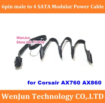 De înaltă Calitate, PCI-E 6 pini de sex Masculin la 1 la 4 SATA 15pin modular cablu de alimentare pentru Corsair AX760 AX860 serie