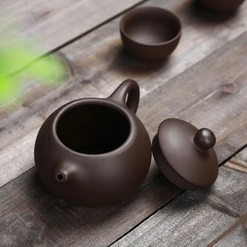 De înaltă calitate Portabil Kung Fu Set de Ceai Ceainic Yixing Handmade Mov Lut Oală de Ceai Set de Ceasca ,Zisha Ceramice Ceremonia Ceaiului Chinezesc