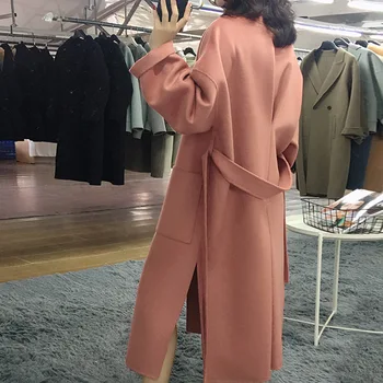De înaltă calitate reale haină de lână femei 2020 toamna iarna gros de lână cald palton pentru femei abrigos mujer invierno