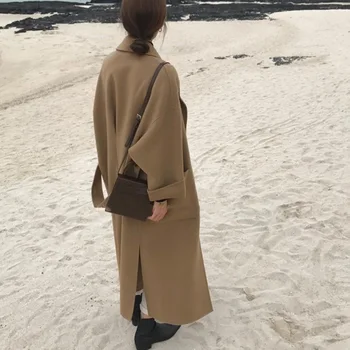 De înaltă calitate reale haină de lână femei 2020 toamna iarna gros de lână cald palton pentru femei abrigos mujer invierno