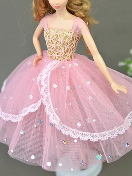 De înaltă Calitate Romantic Roz Papusa Rochie de Seara, Rochie Haine pentru Papusa Barbie Pentru 1/6 BJD Casa Papusa Cadou Accesorii Papusa Jucărie
