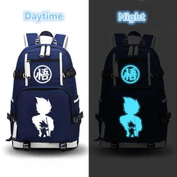 De înaltă Calitate, Son Goku Luminos de Imprimare Rucsac pentru Laptop Mochila Rucsacuri pentru Fete Adolescente Panza saci de Școală