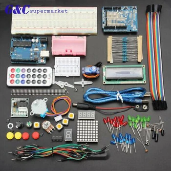 De înaltă Calitate UNO R3 Bază Anlasser Kit de Învățare Nr Baterie Versiune Pentru Arduino UNO diy kit produs electronic Sac