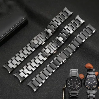 De înaltă calitate watchband pentru AR1400 AR1410 AR1451 AR1452 ceramice bărbați și femei curele de ceas negru bratara Fashion