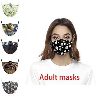 De înaltă definiție personalizate de halloween digitale de imprimare de zi cu zi pentru protecția lavabile refolosibile masca creatoare de moda de imprimare praf