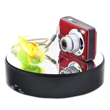 De încărcare de 5kg Oglindă glassTop Rotative, display stand electric placă turnantă de Înaltă calitate ceas bijuterii camera video de fotografiere