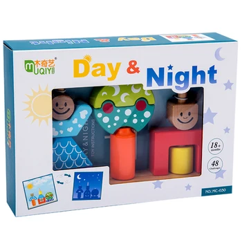 De Învățământ Jucării Din Lemn Sun & Moon Day & Night Pilon Bulding Blocuri De Învățare Timpurie Pentru Copii Cadou De Ziua Jucării Pentru Preșcolari