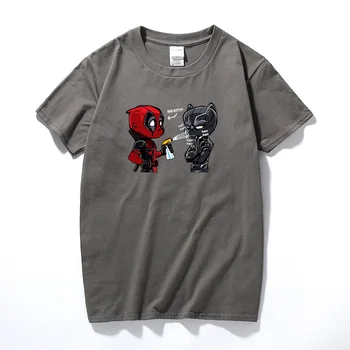 Deadpool tricou Bad Kitty Little Black Panther Top Mens Tee Noutate Harajuku Amuzant tricouri Unisex din Bumbac cu Maneci Scurte Tricou