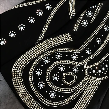 DECESUL 2021 Nouă Primăvară Guler de Turn-down Mâneci Complete de Metal cu Margele Fără Butoane Sacou Scurt de sex Feminin Singur Costum WF18501L Negru
