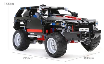 DECOOL technic 3341 589pcs Transport SUV Masina de Curse Model de Bloc de educație jucarii pentru copii