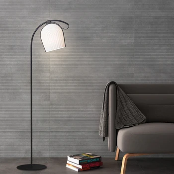 Decor modern, lampa de podea poli lampa de podea alb și negru stil nordic podea de lumină lumina de citit