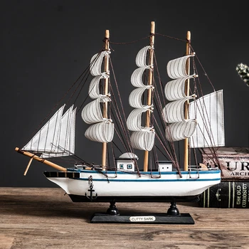 Decorare birou casa din lemn cu Panze model de barca decor desktop Ambarcațiuni Caraibe Perla Neagra Corsair Bărci cu Vele cadou de Paste