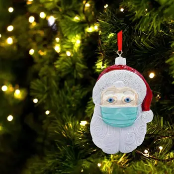 Decoratiuni De Craciun Rășină Moș Crăciun Cu Masca Breloc Inovator, Moș Crăciun, Pom De Crăciun Ornament 2021 Cadou De Anul Nou