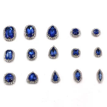 Decoratiuni de nunta Albastru de cristal butoane se amestecă forma coase pe pietre de sticlă cu cupa chian rim haine diy/colier