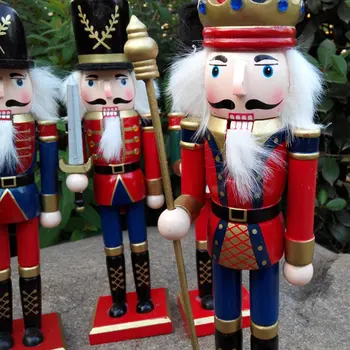 Decorațiuni De Crăciun, Spărgătorul De Nuci De Păpuși Creative De Artizanat Din Lemn Ornamente Pentru Copii Desene Animate Cadou De Crăciun