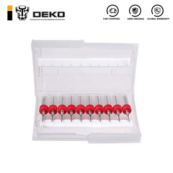 DEKO 10buc 0,6 mm Carbura de Tungsten mini Micro burghiu Instrument pentru Imprimare Circuit Board, PCB cnc burghie de Mașină din Carbură