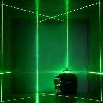 DEKO DKLL12PB1 12 Linii Laser 360 Grade Auto-nivelare 3D cu Laser de Nivel Orizontale Verticale Green Cross Line Interior Exterior Modul