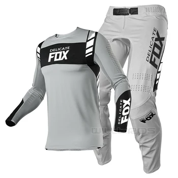 Delicat Fox 2021 Bărbați Flexair Mach Unul pentru HON Motocross MX Red Jersey Pant Combo Dirt Bike DH ATV-UTV MTB Viteze Set