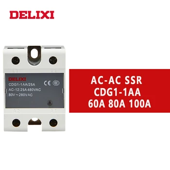 DELIXI CDG1 solid state releu SSR AA 60AA 80AA 100AA 80-280V AC 24-480V AC RSS curent monofazat de Control al AC Nici un Contact de Releu