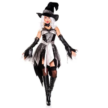 Deluxe Vampir Sexy Costum Vrajitoare Halloween Vrăjitoare Joc Cosplay Uniformă costume de halloween pentru femei adulte
