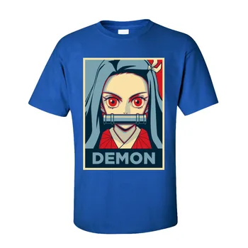 DEMON Tricou Montate Barbati Bluze Barbati Demon Slayer T-shirt Short Sleeve Crewneck Bumbac Pur Japonia Anime tricouri en-Gros