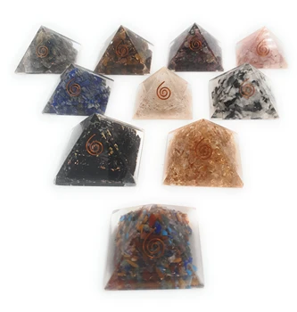 Densitate rășină piramida cu Minerale lapis lazuli rose quartz Șunghit Piatra 5x5cm transformă energia sa pozitivă fengShui