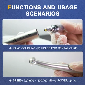 Dentare dinte de aspirație piese de schimb turbine cu aer de mare viteză de mana cartuș de fibra optica led lumini de instrumente