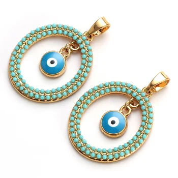 Deochi 1buc 28*42mm nou aliaj Rotund BULE Pandantiv de Ochi accesorii bijuterii ochi albastru pandantiv pentru femei DIY moda bijuterii EY4780
