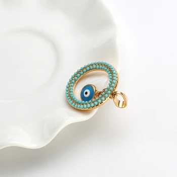 Deochi 1buc 28*42mm nou aliaj Rotund BULE Pandantiv de Ochi accesorii bijuterii ochi albastru pandantiv pentru femei DIY moda bijuterii EY4780