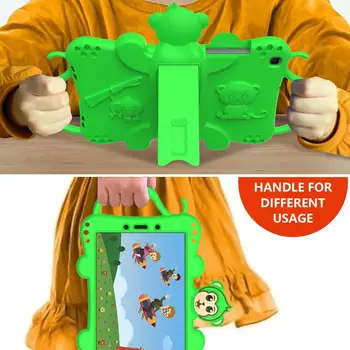 Desen animat Maimuță Silicon Kickstand Full-corp rezistent la Socuri Protectie Tableta Caz Acoperire pentru Samsung Galaxy Tab UN 8