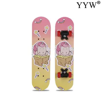Desene animate 59cm arțar punte skateboard dublu rocker slide adolescenți copii moda skate board longboard populare sporturi extreme