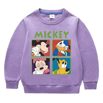 Desene Animate Disney Mickey Mouse Fata Bluze Pulovere Copii Băiat Jachete Cu Glugă Pentru Copii Haine Copilul Fata Hanorace Pulover