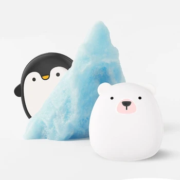 Desene animate drăguț Pinguin, Urs Polar Electrice de Încălzit de Mână USB Reîncărcabilă Dublu-Side Încălzire Buzunar Banca de Putere mai Cald