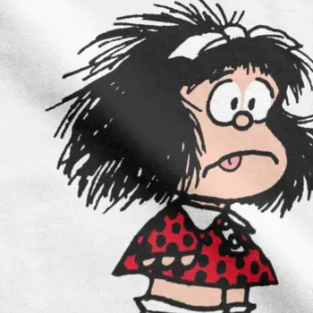 Desene animate Mafalda Sau Quiero Cafe Tipărite Harajuku T-Shirt pentru Bărbați Umor Tricou Guler Rotund Maneci Scurte T Shirt Haine de Petrecere