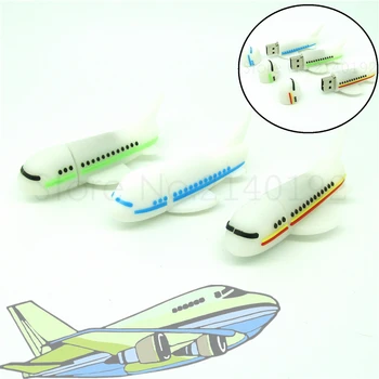 Desene animate mini model de avion USB Flash Drive Avion de Aeronave usb 2.0 Pen Drive memory Stick pendrive U Disk 4GB 8GB 16GB 32GB