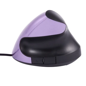 Design Ergonomic Vertical Mouse Optic USB Mouse Dureri de Încheietura mâinii Vindecare Violet