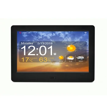 Design nou, ecran LCD Mare, de masă montat pe perete wifi digital ceas cu alarmă zi 7inch cu prognoza meteo