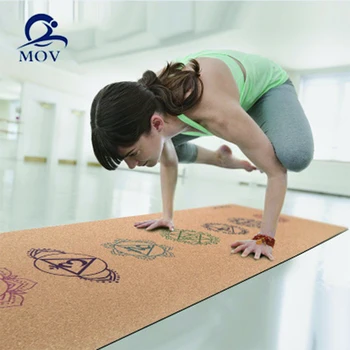 Design personalizat Grosime Non-alunecare Nou Stil de Fitness Cauciuc Natural cork rubber yoga mat