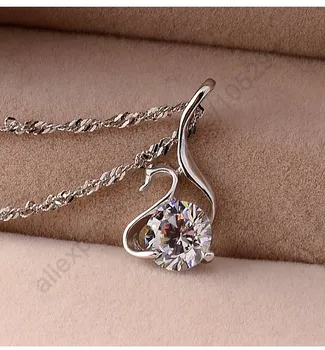 Design Romantic Pasăre Pandantiv colier Pentru Femei 925 Sterling de Argint Stralucind CZ pentru Femei Moda Bijuterii Transport Gratuit