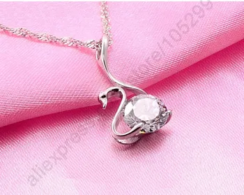 Design Romantic Pasăre Pandantiv colier Pentru Femei 925 Sterling de Argint Stralucind CZ pentru Femei Moda Bijuterii Transport Gratuit