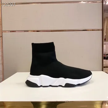 Designer de Brand Negru Bărbați Șosete Pantofi Casual Tenis Formatori de Înaltă Top Paris Adidasi Pantofi Sport pentru Barbati Femei Plus Dimensiune 43 44 45