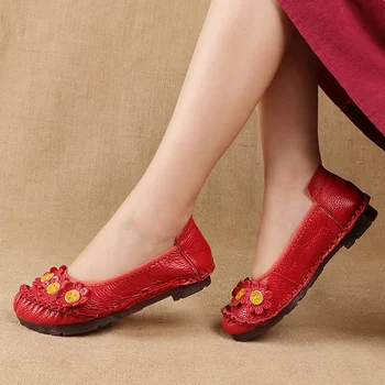 Designer de pantofi femei mocasini din piele apartamente femeie mocasini pantofi oxford femeie 2020 flori doamnelor pantofi