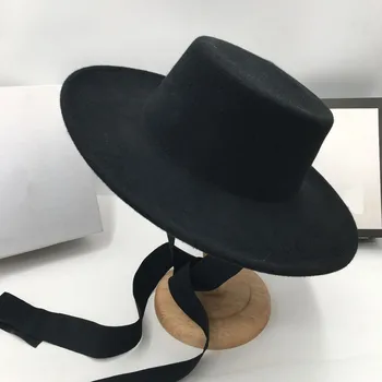 Despre apartament streașină lână pălărie spectacol de lumini albe sex feminin homburg contractat pălărie de lamaie pălărie elegantă, Pălării Panama
