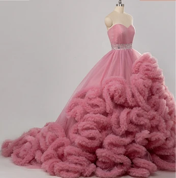 Destul de rochie de mireasa 2016 Lux Printesa tren Lung de Cristal Nor Designer plus dimensiunea rochie de mireasa halat de mariage HL80878