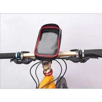Detasabila Bicicleta Telefonul Sac de LED-uri de culoare Față de Bicicletă Cadru Mâner Touch Screen Telefon Mobil Stand Sac Pungă de Sprijin Dropshipping