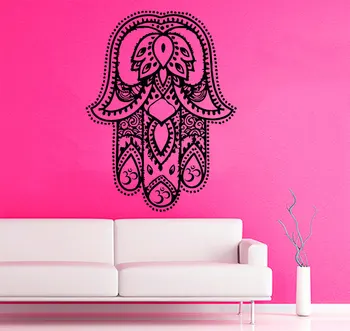 Detașabil Adezivi Picturi Murale Autocolante De Vinil Hamsa Mandala Perete Decal Fatima Parte Decor Acasă Sală De Yoga Decal Tapet Mural S-538