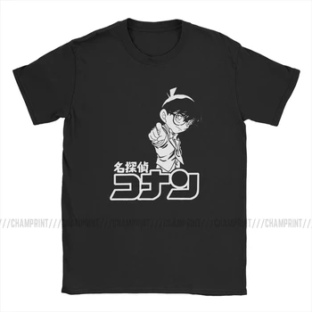 Detectiv Conan T-Shirt pentru Bărbați Edogawa Japonia Anime Hipster Bumbac Tricouri Crewneck Maneci Scurte T Shirt Idee de Cadou Topuri