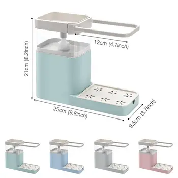 Detergent Lichid Cutie De Depozitare Cu Un Prosop Raft Multifuncțional De Scurgere Rack Burete De Bucătărie Organizator Instrumente De Săpun De Baie Titular