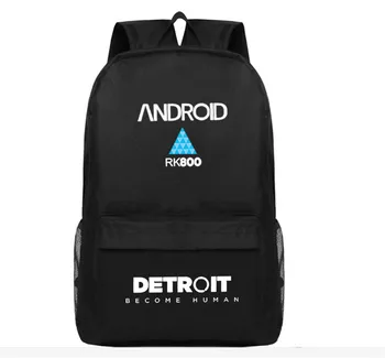 Detroit a Devenit Om Rucsac rk800 USB geantă de Umăr de călătorie Sac de Școală USB Moda adolescenti Casual geanta de Laptop